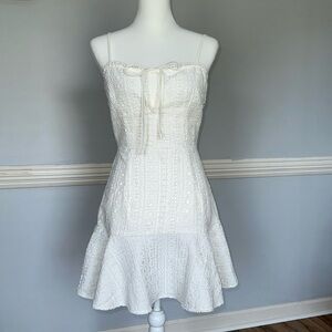 Superdown white crocheted summer dress